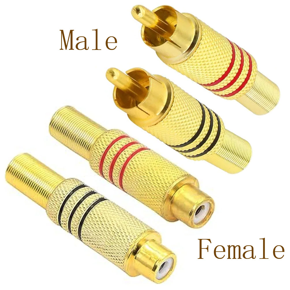Home Cinema Unit - 4PCS RCA Plug Gold Plated Solder