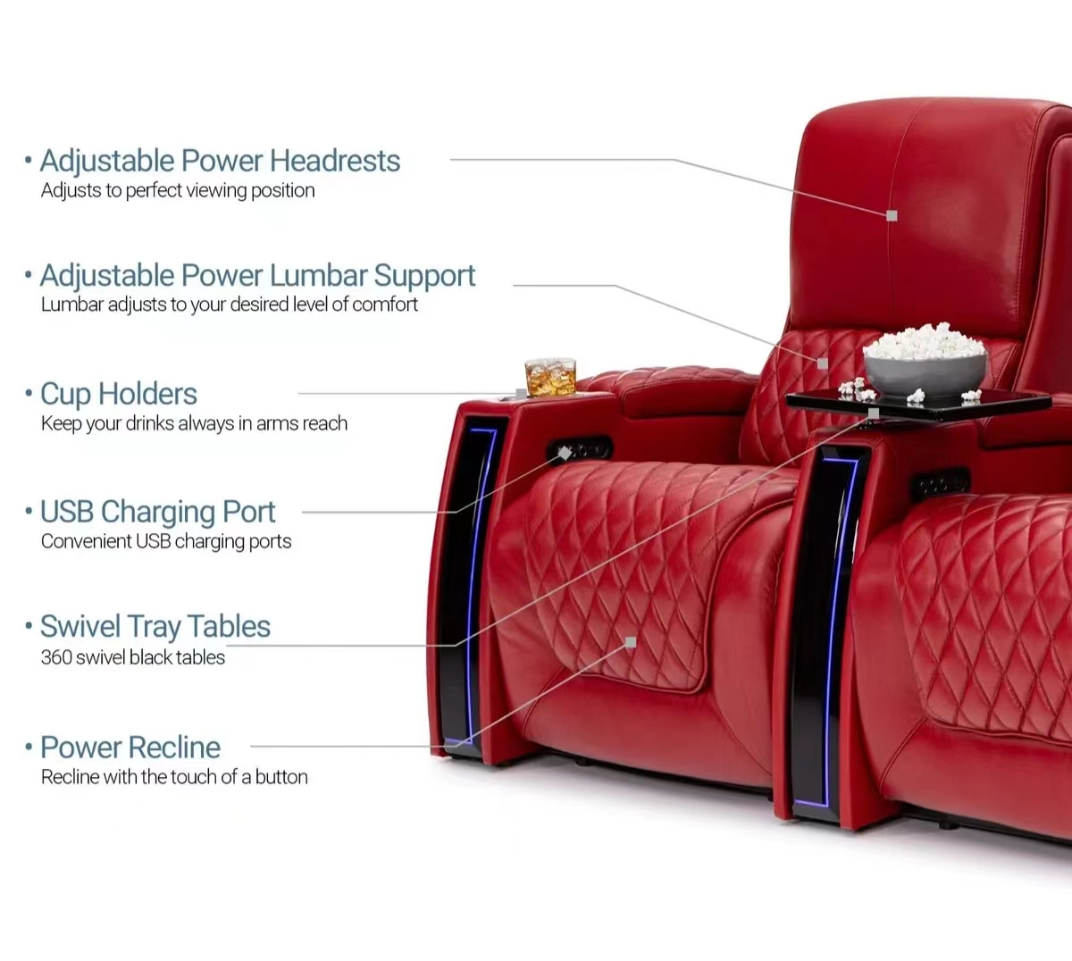 Factory Customized  Electric S - đánh giá và giá Home Cinema Recliners