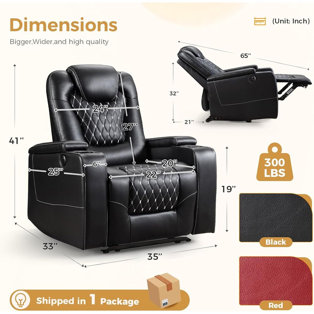 Power Recliner Chair with USB  - đánh giá và giá Home Cinema Couch