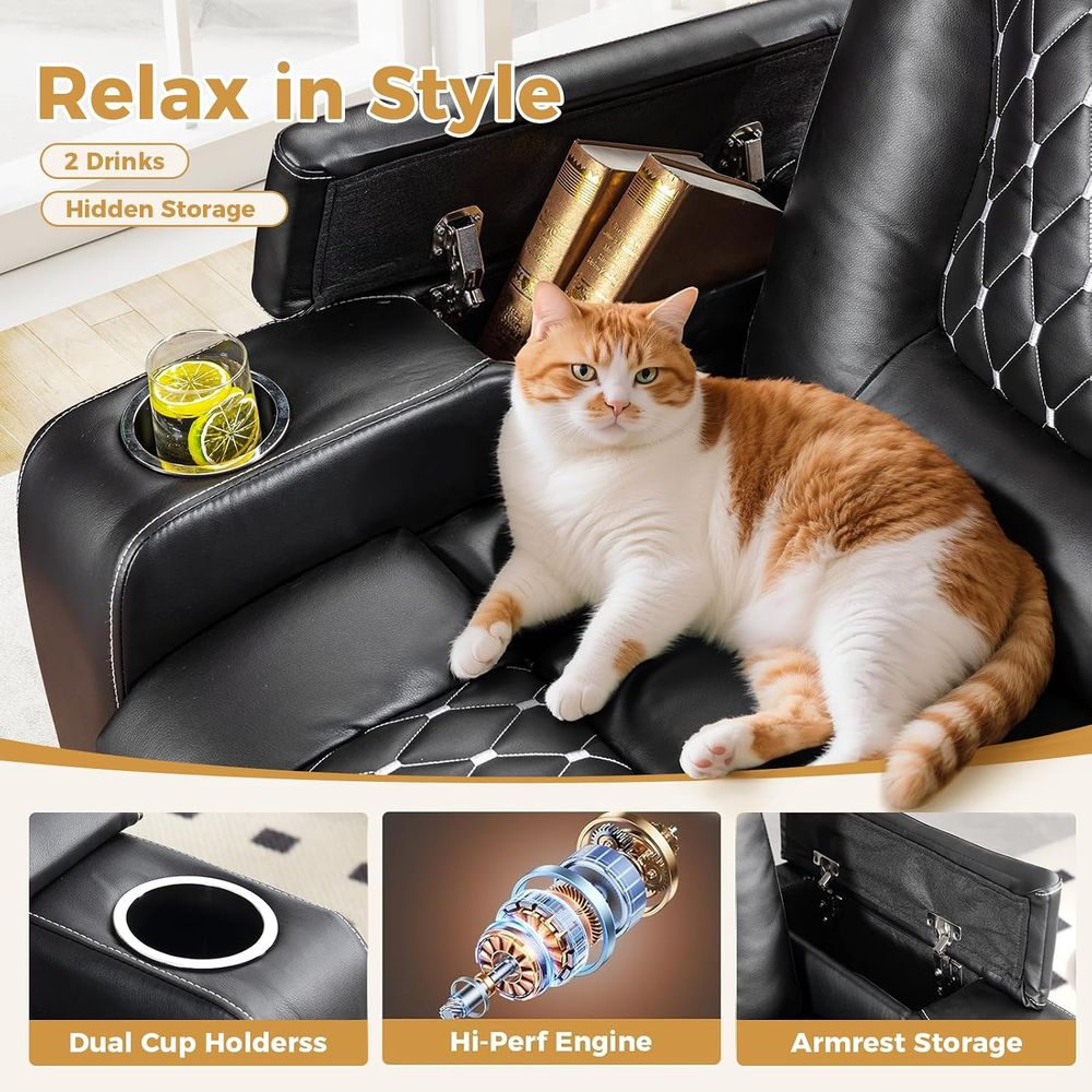Power Recliner Chair with USB  - đánh giá và giá Home Cinema Couch