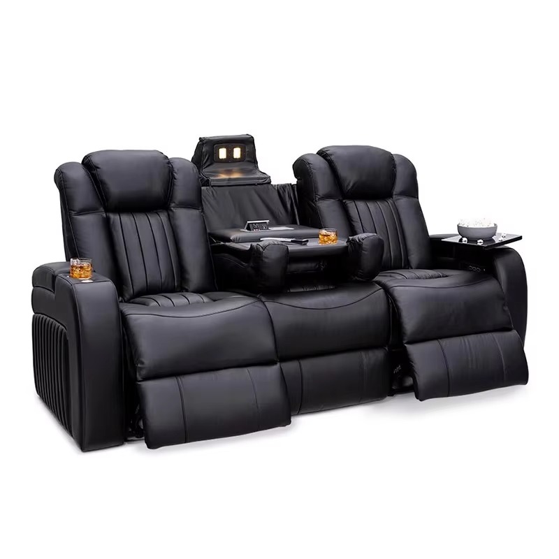 Leather Recliner Sofa Sets Pow - đánh giá và giá Home Cinema Recliners